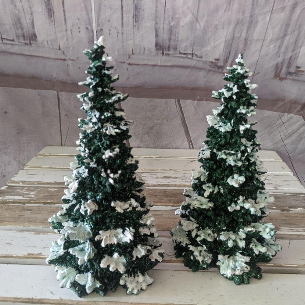 Lynn’s GLITTERED FROSTY PINE Forest Lionel Train‎ V